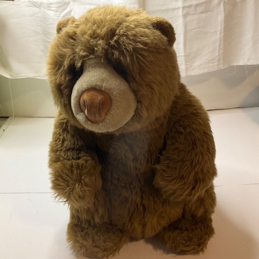 Dakin Lou Rankin Friends Plush Bear "Jasper" 14" Plush  Brown Grizzly Stuffed
